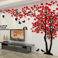 3D Tree Wall Stickers with Playful Birds - Bring Your Walls to Life.