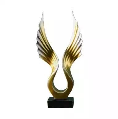 Gold Eagle Family Figurines, Nordic Simple Modern Home Decor Accessories for Living Room and Office Spaces.