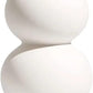 Spiral flower vase ,Modern White Ceramic Vase for Stylish Home Decor.