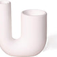 White Ceramic Candle Holder, Modern Aesthetics for Table Centerpiece and Fireplace Decor.