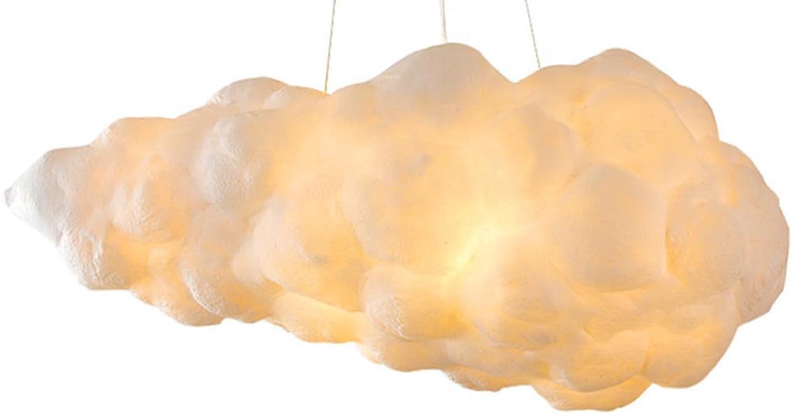 Modern Ceiling pendant Light, Creative Cloud Shaped, Floating Cloud Ceiling Pendant Lights, Cotton Chandeliers fit all Rooms and spaces (90x40x28)