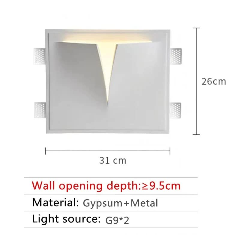 Embedded Gypsum Wall/Ceiling Lamp: Modern and Sleek Lighting Fixture for Stylish Interiors.