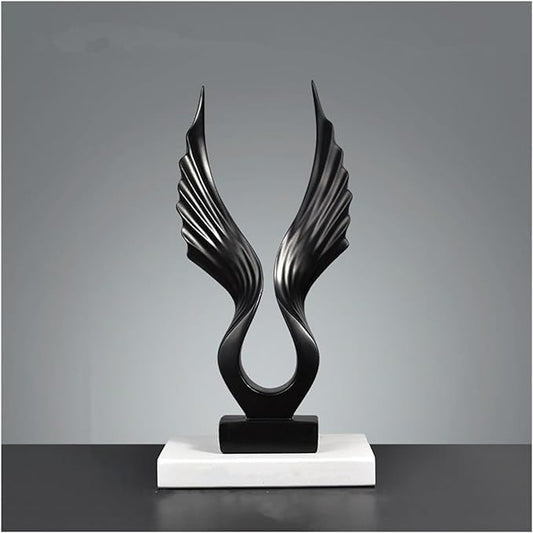 Black Eagle Family Figurines, Elegant Home Decor Accessories and Ornaments for Living Room.