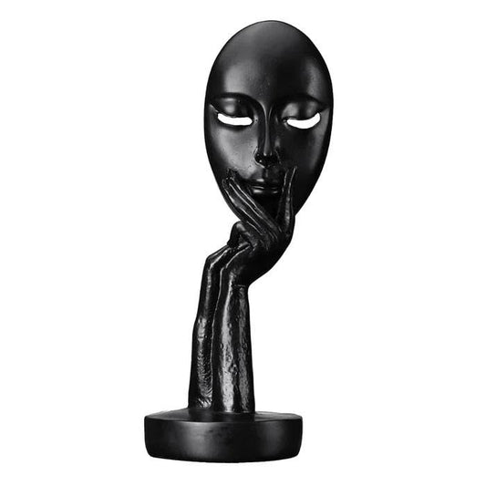 Face & Hand Creative Sculpture, Luxury Tabletop Decor for Home and Office, Exquisite Handcrafted Decoration.