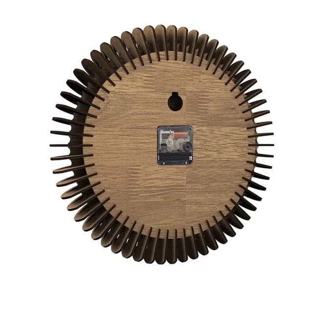 Large size round puzzle wooden wall clock for home decoration.