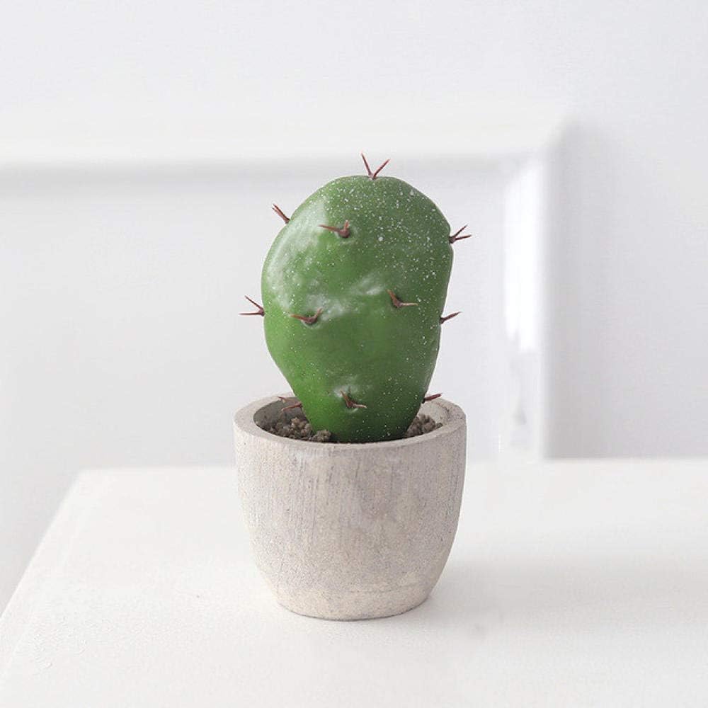 Cactus statue, Artificial Potted Cactus Plants with Ceramic Pot, Nordic Inspired Desk Decor.