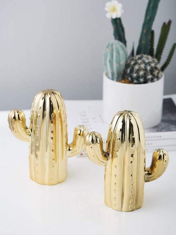 Money saving box golden cactus coin bank