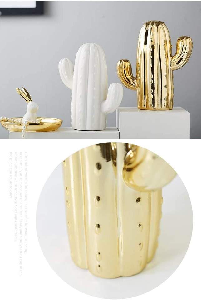 Money saving box golden cactus coin bank