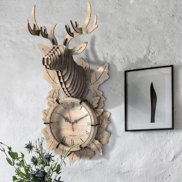 Puzzle Clock 3D Wooden a Seamless Fusion of Artistry and Utility.