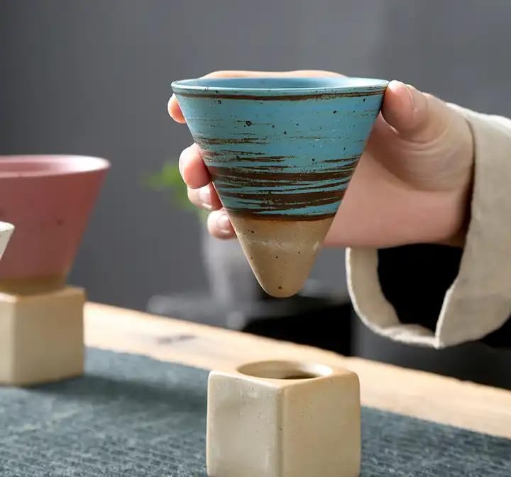 Handcrafted Chinese Tea Cup, Artisan Pottery Mug for Tea.