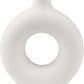 White Circular Ceramic Vase  Stylish Table Centerpiece for Home Decor.