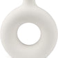 White Circular Ceramic Vase  Stylish Table Centerpiece for Home Decor.