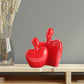 Passionate Red Lover Statue; Romantic Office and Home Decor, Perfect Wedding Gift and Traditional Showpiece.