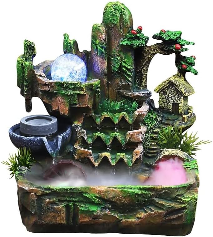 Mountain Cascade Indoor Rockery Desktop  water Fountain.