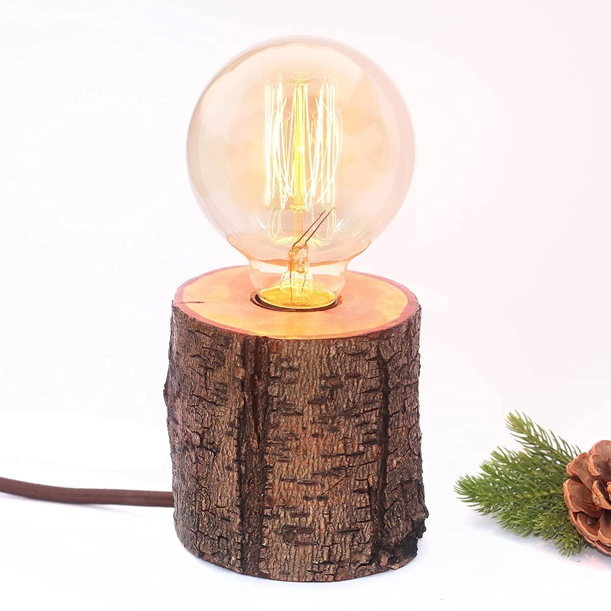 Retro Wood Bulb Table Lamp for Bars and Restaurants, Illuminating Nostalgia with Style.