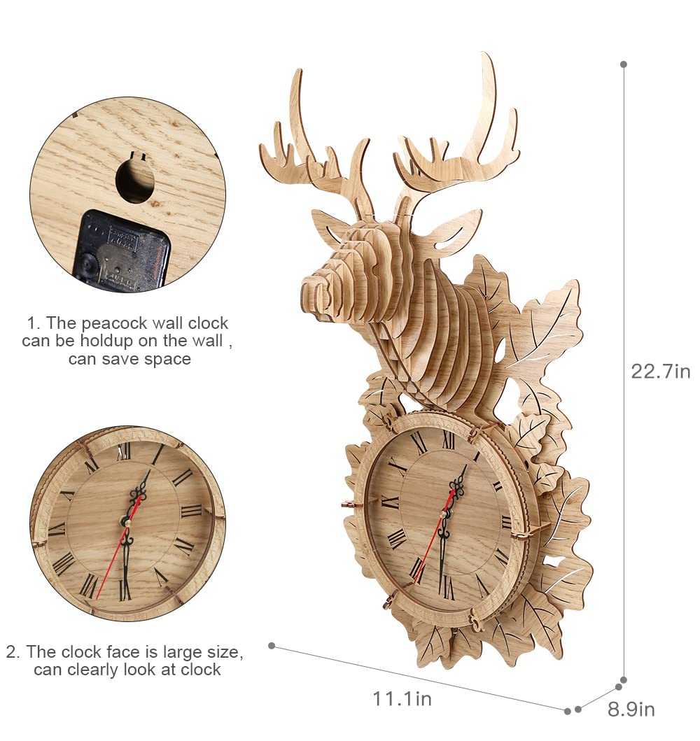 Puzzle Clock 3D Wooden a Seamless Fusion of Artistry and Utility.