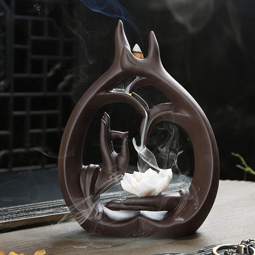 Handmade Backflow Incense Holder, Exquisite Burner for a Tranquil Atmosphere.