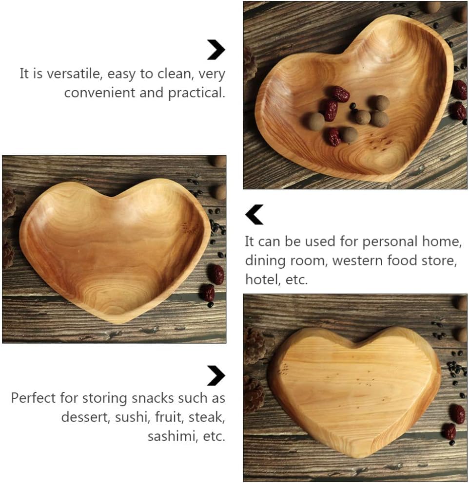 Heart-Shaped Wooden Serving Tray: A Stylish and Versatile Addition to Your Home.