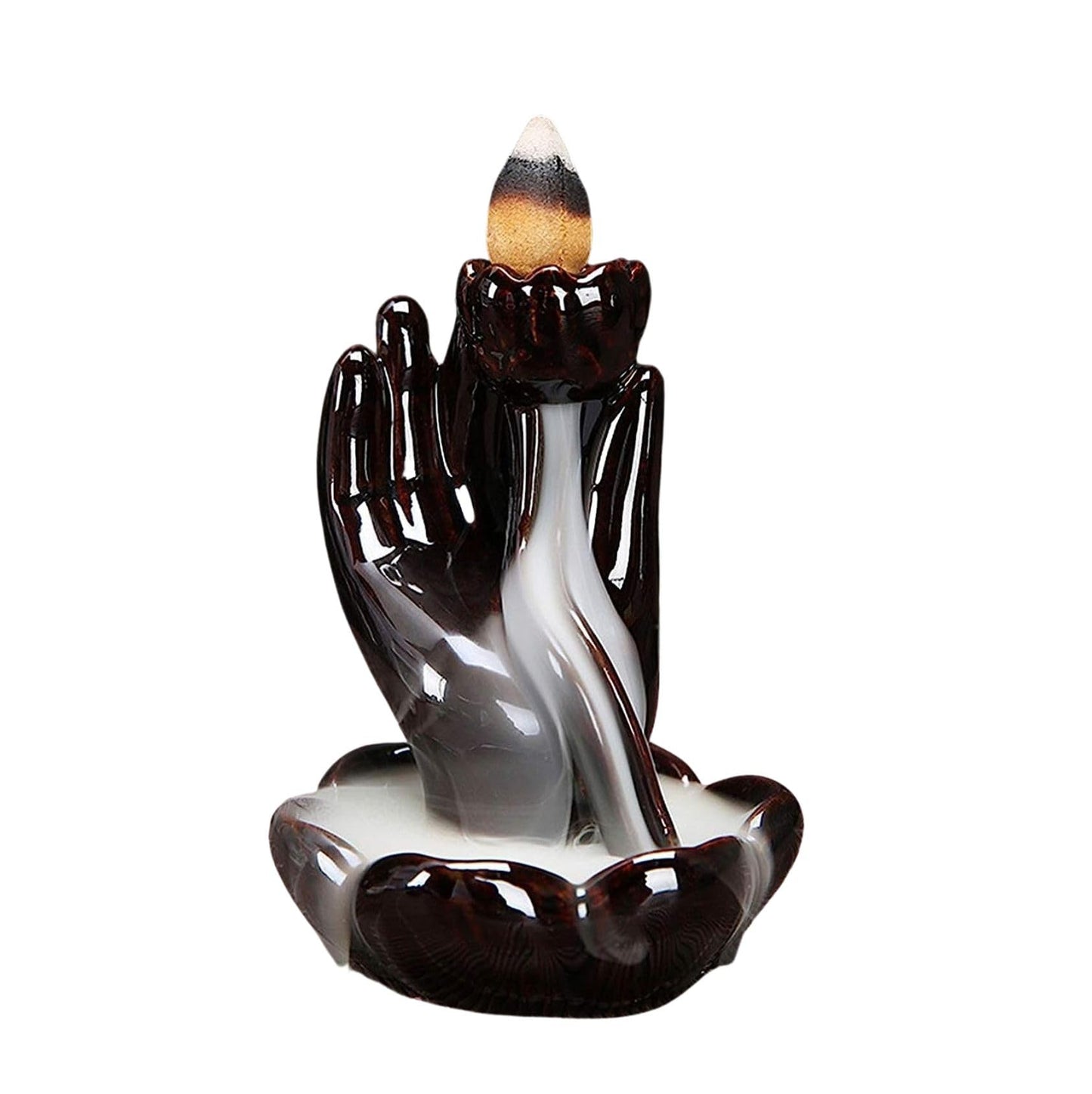 Handcrafted Backflow Incense Holder, Exquisite Ceramic Burner for Incense Cones and Sticks.