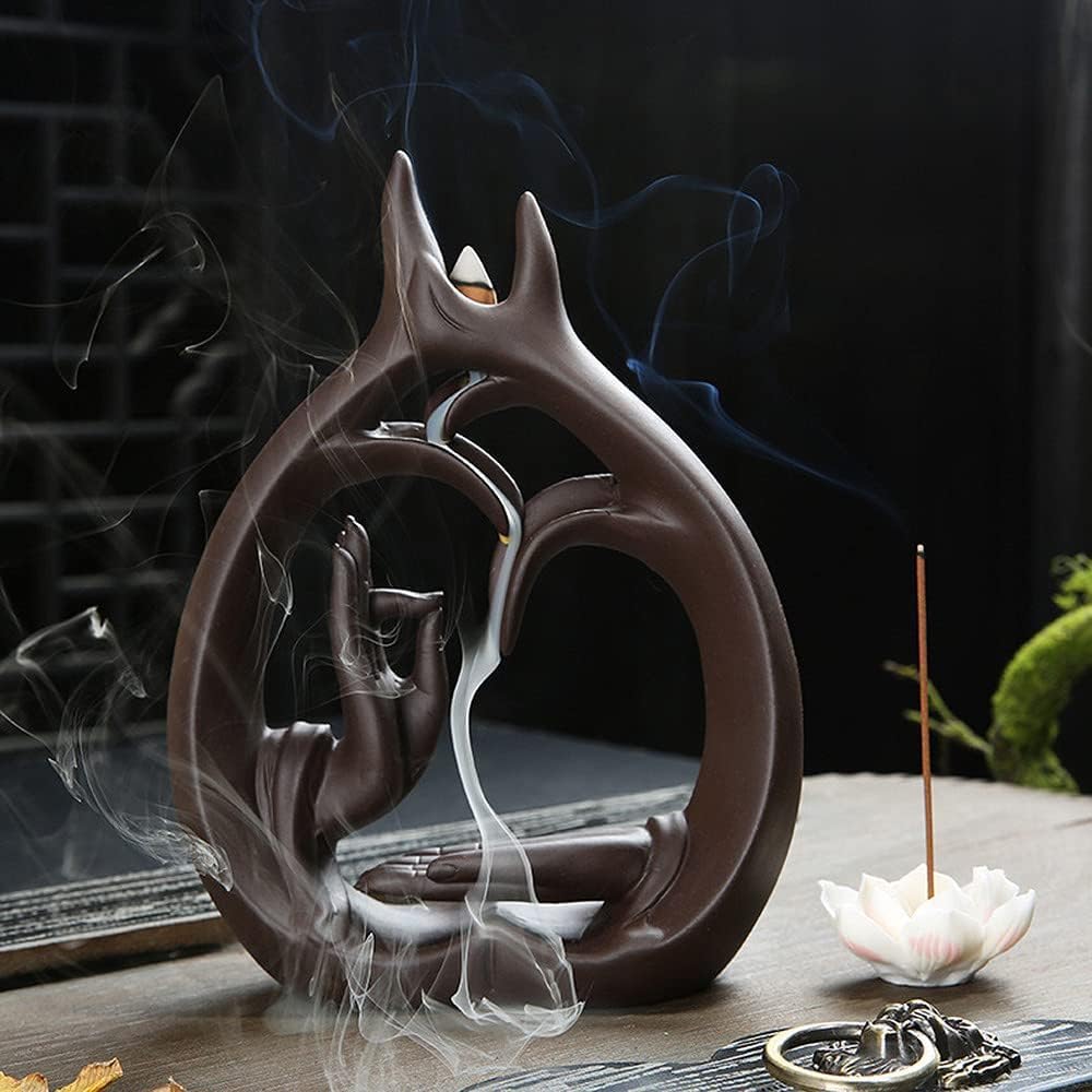 Handmade Backflow Incense Holder, Exquisite Burner for a Tranquil Atmosphere.