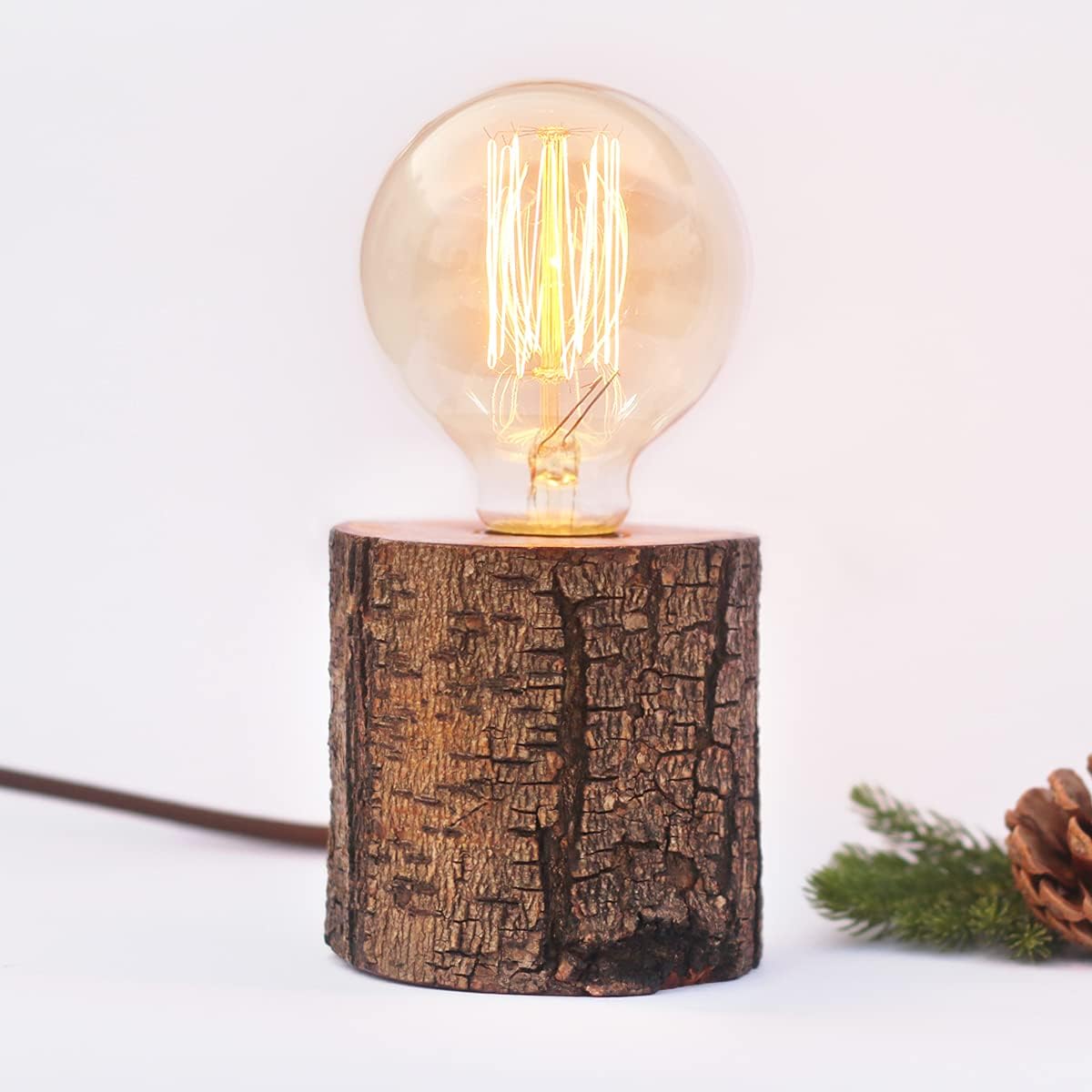 Retro Wood Bulb Table Lamp for Bars and Restaurants, Illuminating Nostalgia with Style.