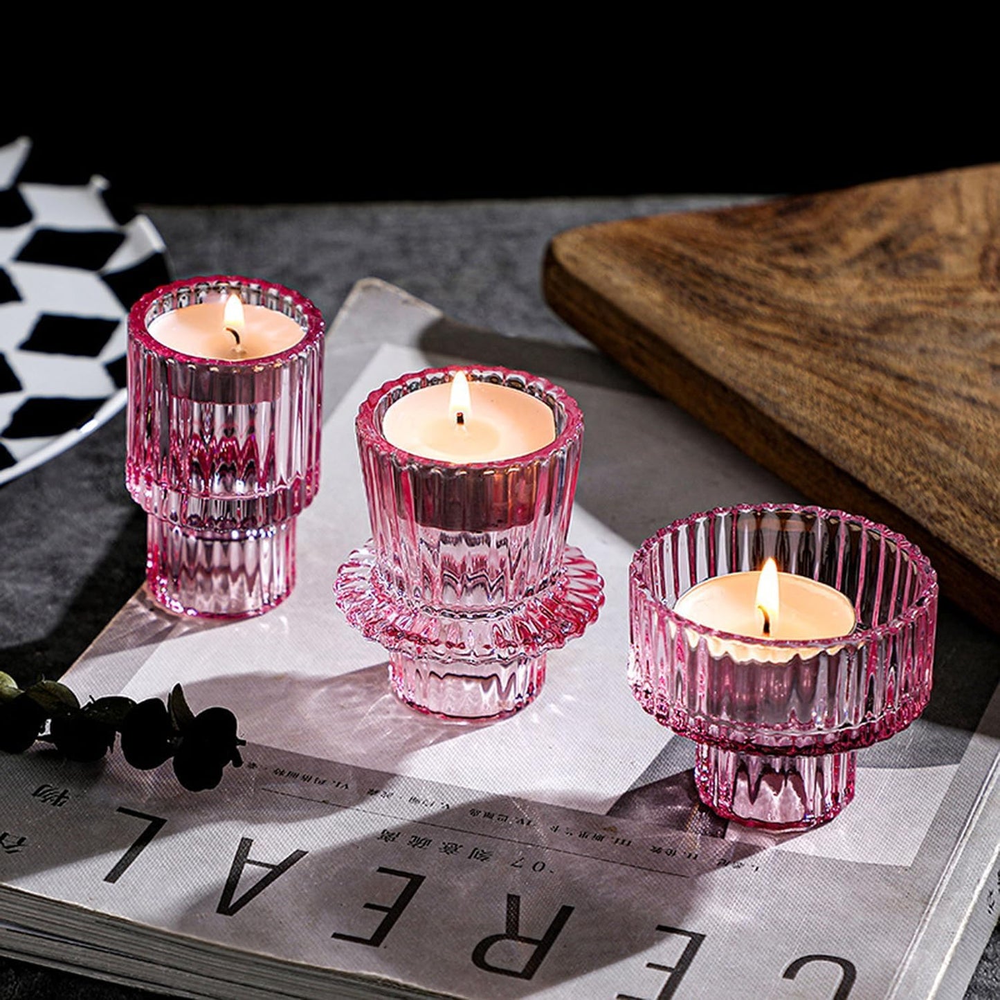 Glass Tealight Candle Holders, Elegant and Stylish Holders for Pillar and Tealight Candles.