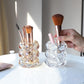 Storage Organizer in Office Home Makeup Brush Holder Glass Organizer Pen Cosmetic (Amber)