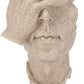 Abstract Thinker Figurine Sculptures: Nordic Art Crafts for Unique Office and Home Decor in Beige.