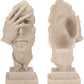 Abstract Thinker Figurine Sculptures: Nordic Art Crafts for Unique Office and Home Decor in Beige.