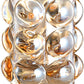 Storage Organizer in Office Home Makeup Brush Holder Glass Organizer Pen Cosmetic (Amber)