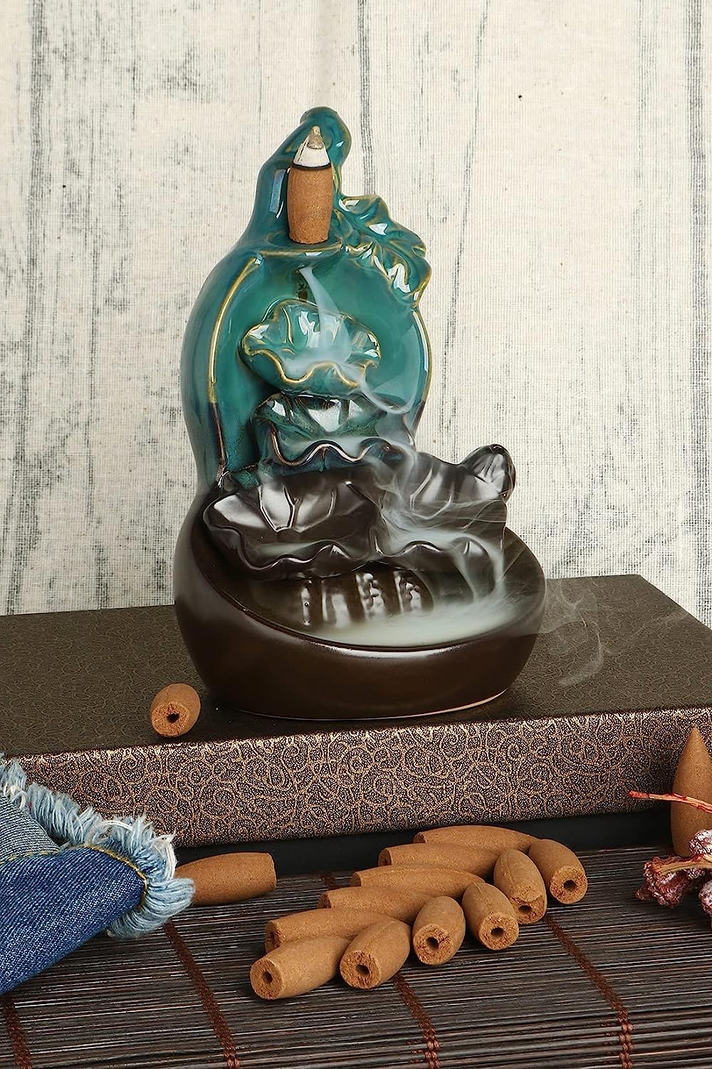 Backflow Incense Burner Stand, Elegant Holder for Tranquil Aromatherapy Experience.